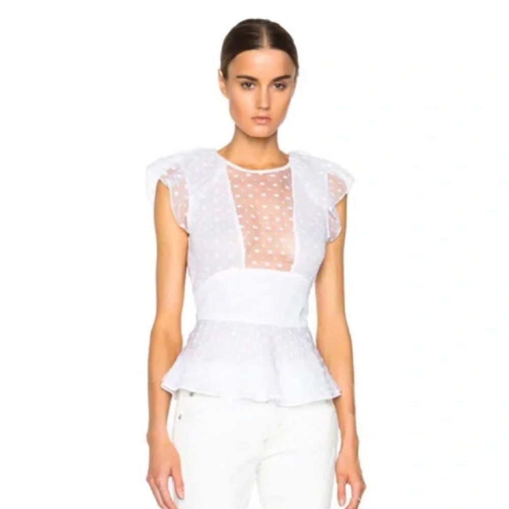 NWT Isabel Marant White Vermeer Blouse